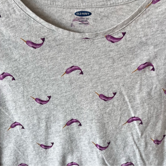 Old Navy Narwhal Long Sleeve Tee Size Large - Picture 2 of 3